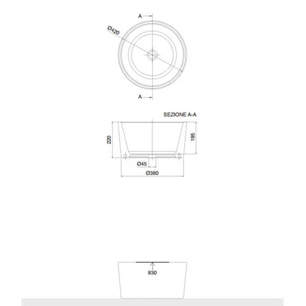 Νιπτήρας Bucket Scarabeo