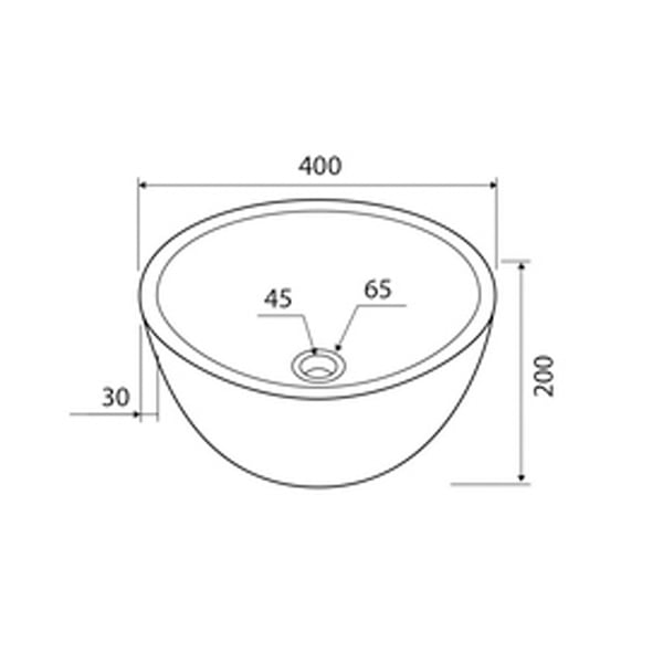 Νιπτήρας Πέτρινος Leyla Cream Ø40cm