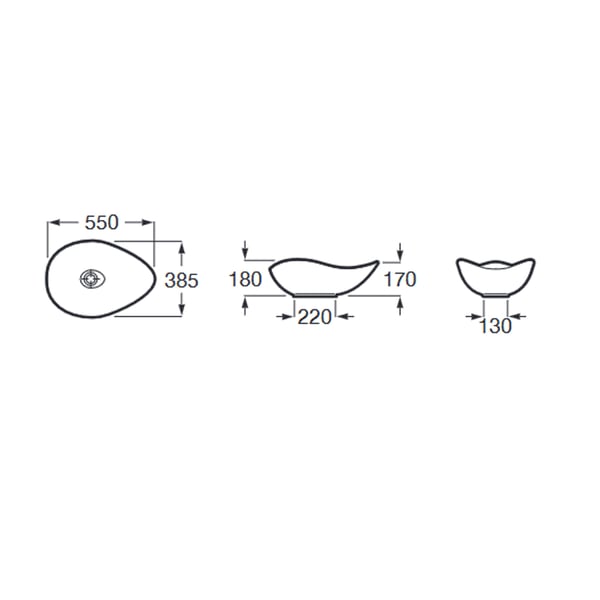 Νιπτήρας Ohtake Black Matt A327A13080 Roca