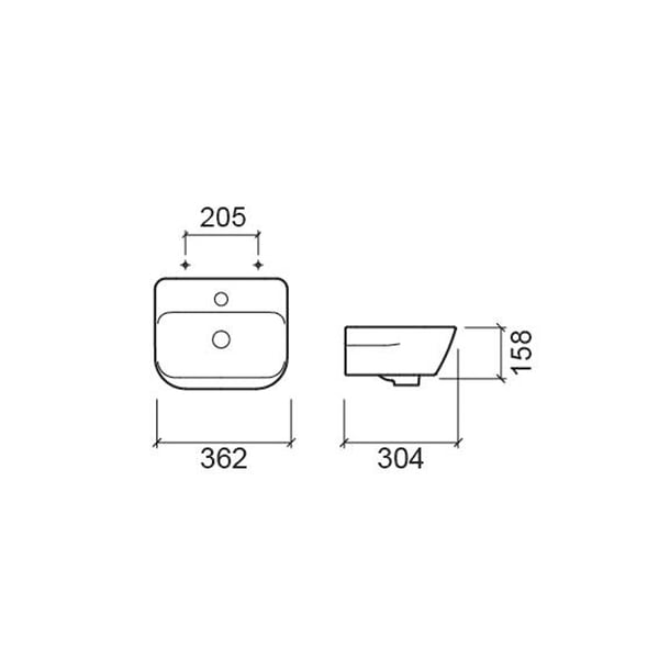 Νιπτήρας Look White 36x30 cm 134300004 Sanindusa