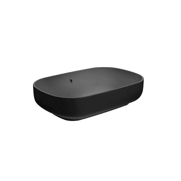 Νιπτήρας oval Sanibold black matt 48x40 cm