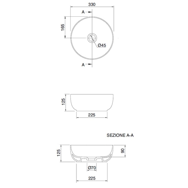 SCARABEO Glam Νιπτήρας Musk Φ39cm 1807-900