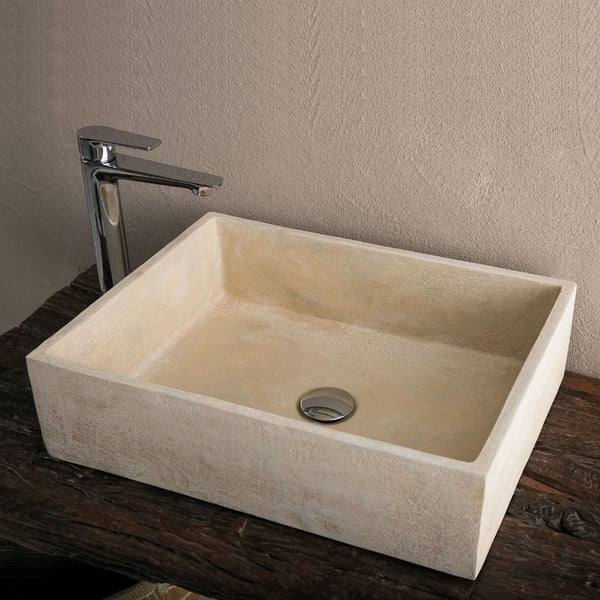 Νιπτήρας Χειροποίητος Rock beige 52x38x14 cm 