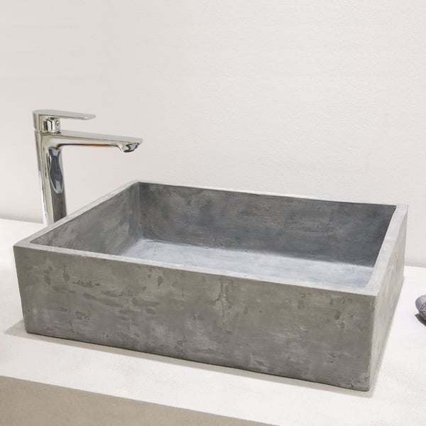 Νιπτήρας Χειροποίητος Rock gray 52x38x14 cm 