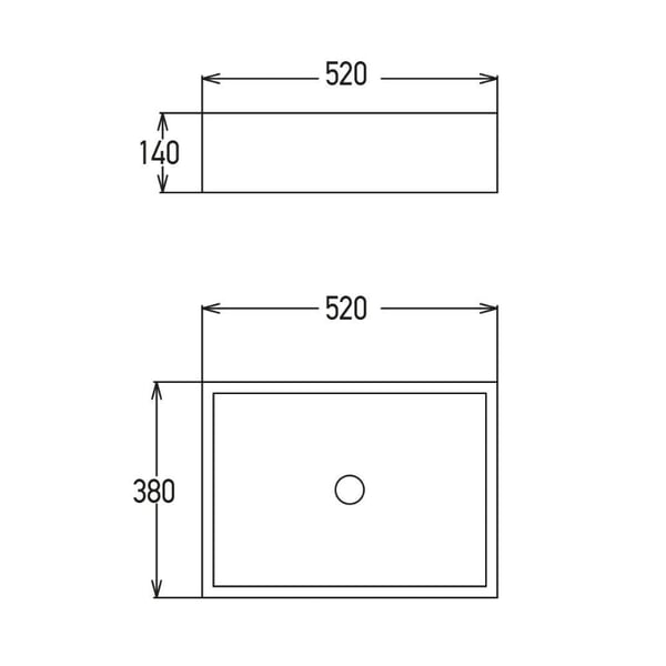 Νιπτήρας Χειροποίητος Rock gray 52x38x14 cm 