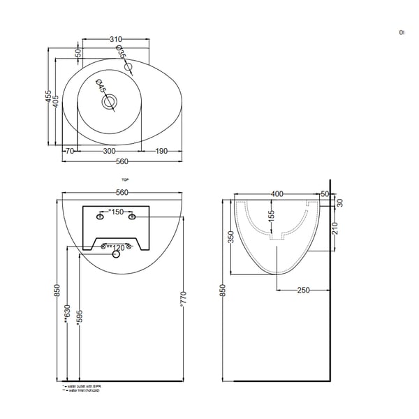 Νιπτήρας Le Giare Cielo LGLS56 Cielo ceramica