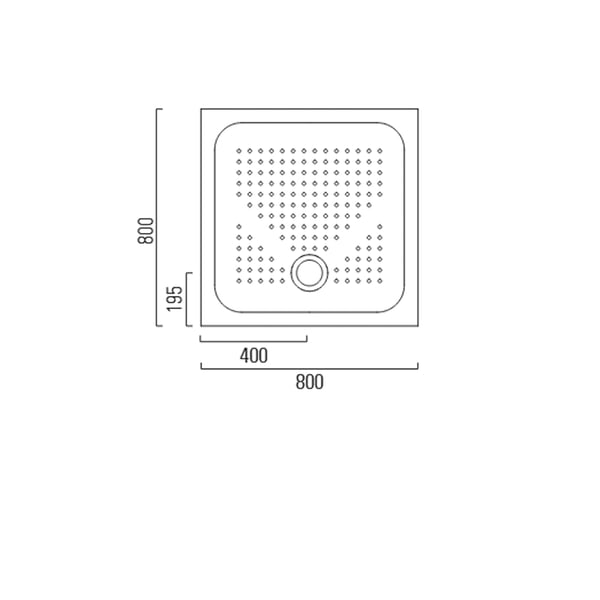 Ντουζιέρα Slim 80x80