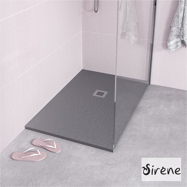 Ντουζιέρα παραλληλόγραμμη Cast Marble Beton Matt 140x80 cm