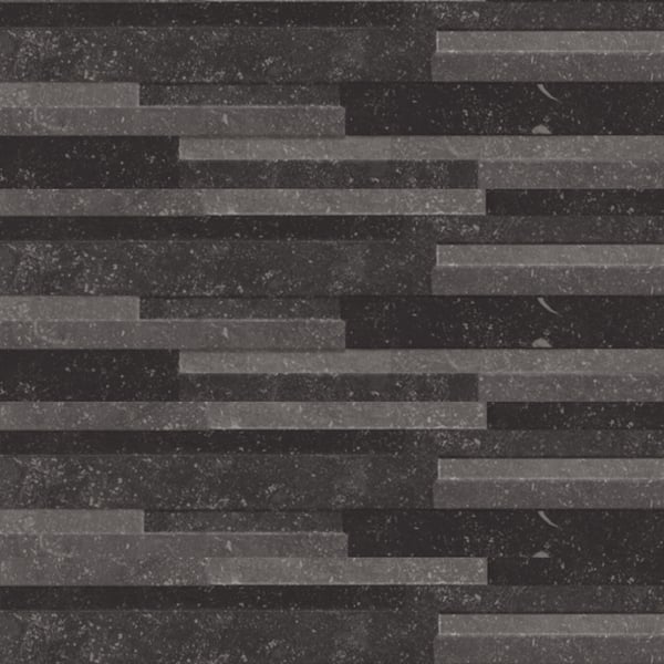 Πλακάκι επένδυσης τοίχου Rockway Black 17x52 cm