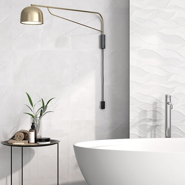 Πλακάκι Dagma Blanco 33,3x55 cm χρώμα λευκό