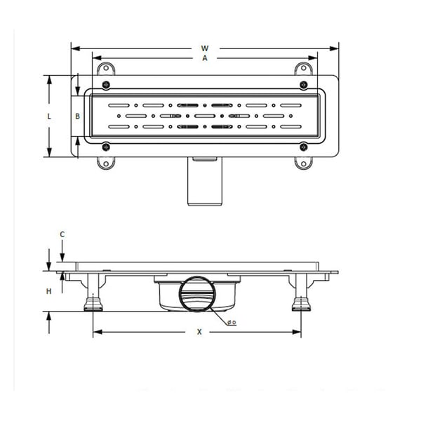 Σιφόνι γραμμικό SCALA LEGAL 50cm code 1253131