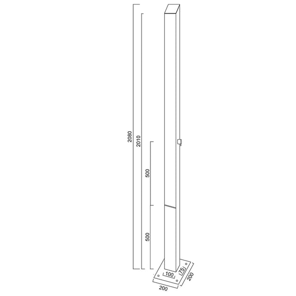 Στήλη ντους εξωτερικού χώρου Dike