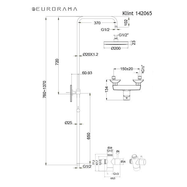 Στήλη ντους Klint