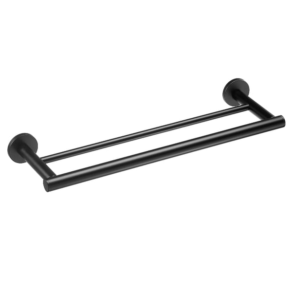 Πετσετοθήκη Omicron μαύρο ματ Διπλή 60 cm