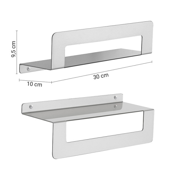 Πετσετοθήκη-Ραφιέρα Cielo 30cm Brushed Gedy Πετσετοθήκη-Ραφιέρα Cielo 30cm Brushed Gedy