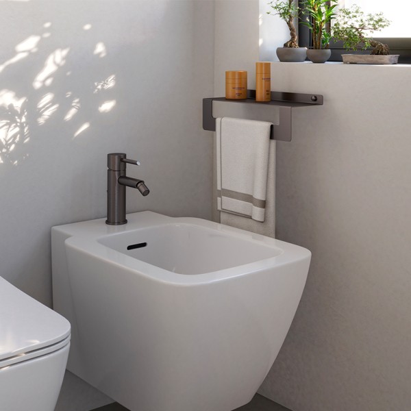 Πετσετοθήκη-Ραφιέρα Cielo 30cm Gun Metal  Gedy Πετσετοθήκη-Ραφιέρα Cielo 30cm Gun Metal  Gedy