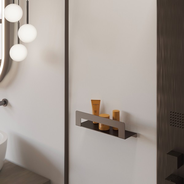 Πετσετοθήκη-Ραφιέρα Cielo 30cm Gun Metal  Gedy Πετσετοθήκη-Ραφιέρα Cielo 30cm Gun Metal  Gedy