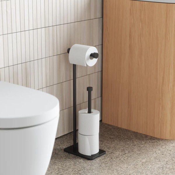 Χαρτοθήκη επιδαπέδια Cappa toilet paper Black Umbra Χαρτοθήκη επιδαπέδια Cappa toilet paper Black Umbra