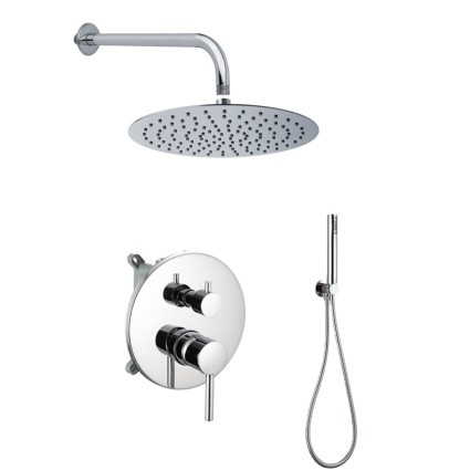 Σετ εντοιχισμού ντους Chrome Sphera 