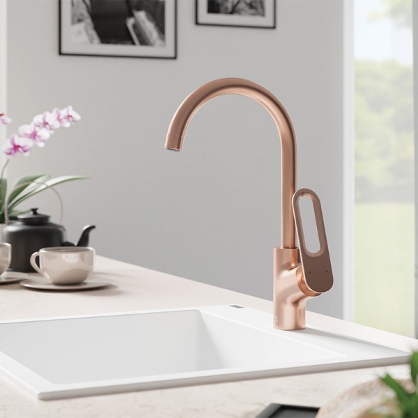 Μπαταρία νεροχύτη Tierra Rose Gold PVD BAJ 868U
