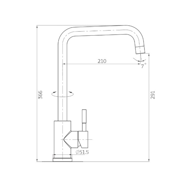 Μπαταρία νεροχύτη Sogno Chrome Μπαταρία νεροχύτη Sogno Chrome
