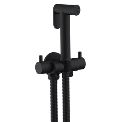 Ντουζάκι Μπιντέ Round Black Matt Interflex 097883