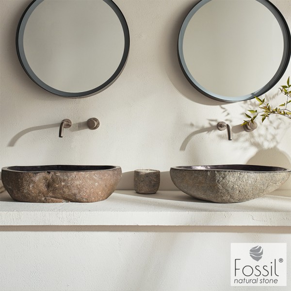 Νιπτήρας Πέτρινος Vero Riverstone Ø50-60 cm