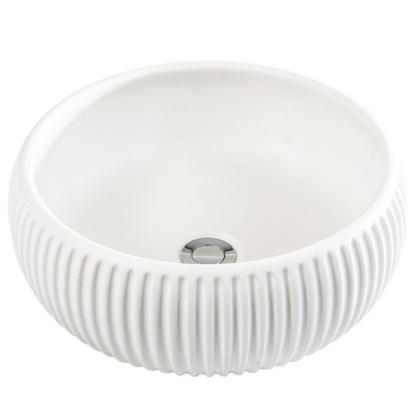 Νιπτήρας Plisse round basin white