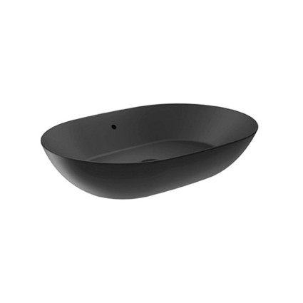 Νιπτήρας oval Sanlife black matt 60x42 cm