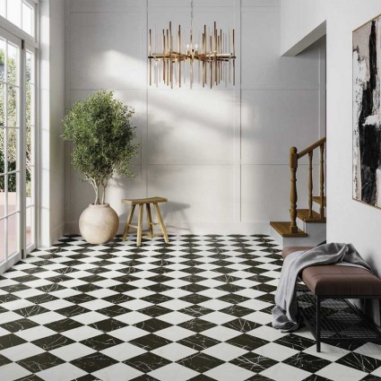 Πλακάκι Chess Marquina 44x44cm 