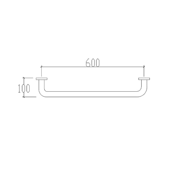 Μπάρα στήριξης inox 60cm