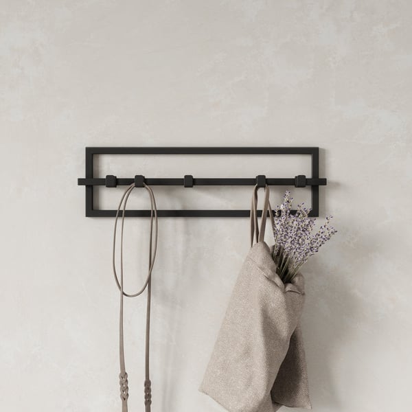 Κρεμάστρα με 5 άγκιστρα Cubiko Black 1016881-040