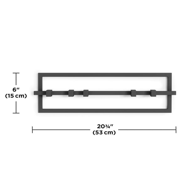 Κρεμάστρα με 5 άγκιστρα Cubiko Black 1016881-040