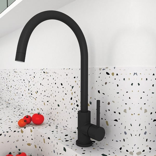 Μπαταρία νεροχύτη Mint Black Matt