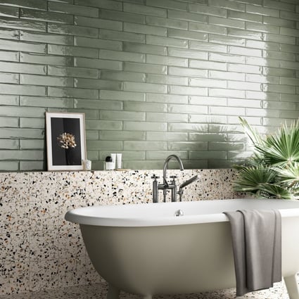 Πλακάκι Frammenti Verde Acqua 7.5x40 cm