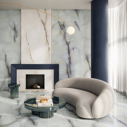 Πλακάκι Tele Di Marmo Pure Onyx Turchese γυαλιστερό 60x120 cm  