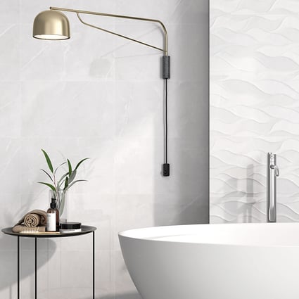 Πλακάκι Dagma Blanco 33,3x55 cm χρώμα λευκό