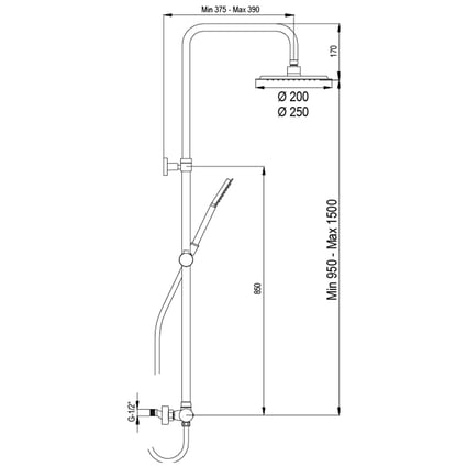 Στήλη ντους Urban 21URR20URD02